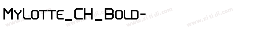 MyLotte_CH_Bold字体转换