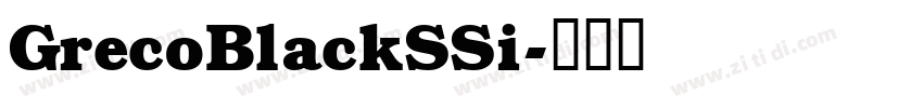 GrecoBlackSSi字体转换