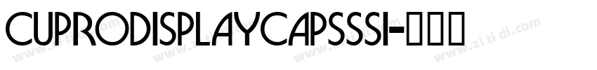 CuproDisplayCapsSSi字体转换