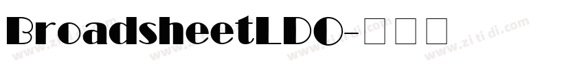 BroadsheetLDO字体转换