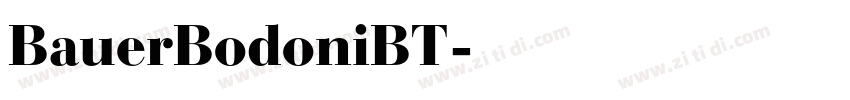 BauerBodoniBT字体转换