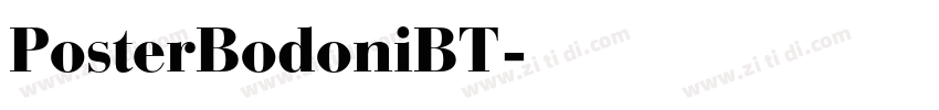 PosterBodoniBT字体转换