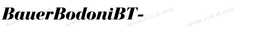 BauerBodoniBT字体转换