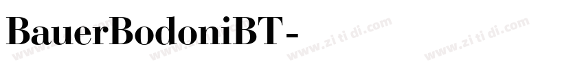 BauerBodoniBT字体转换