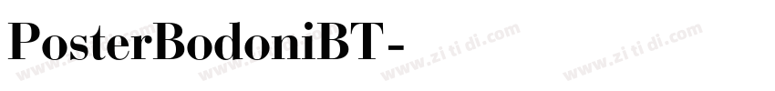 PosterBodoniBT字体转换