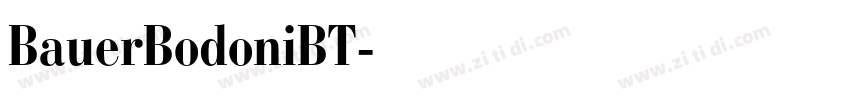 BauerBodoniBT字体转换