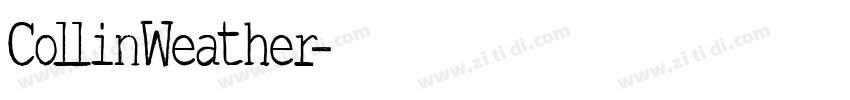 CollinWeather字体转换