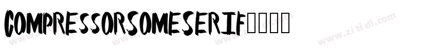 CompressorSomeSerif字体转换