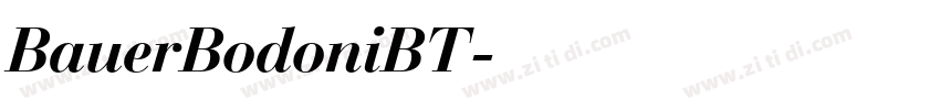 BauerBodoniBT字体转换
