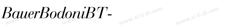 BauerBodoniBT字体转换