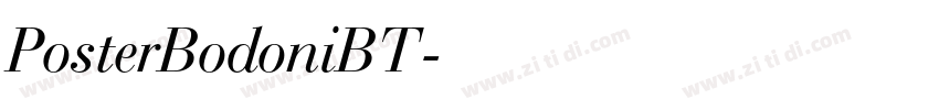PosterBodoniBT字体转换