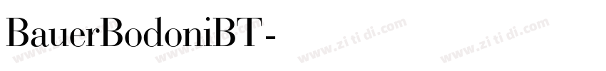 BauerBodoniBT字体转换