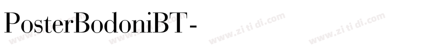 PosterBodoniBT字体转换