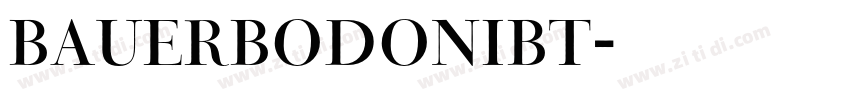 BauerBodoniBT字体转换