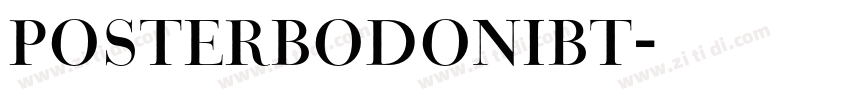 PosterBodoniBT字体转换