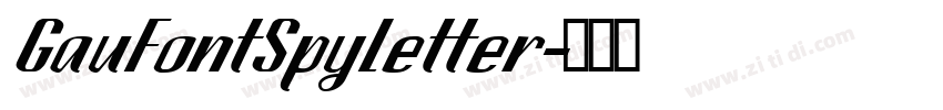 GauFontSpyLetter字体转换