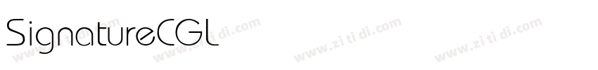 SignatureCGLight字体转换