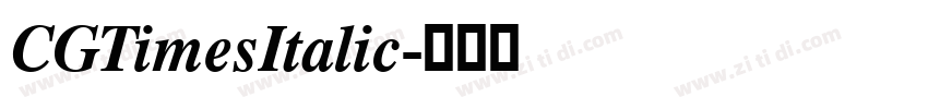 CGTimesItalic字体转换