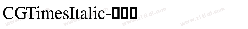 CGTimesItalic字体转换