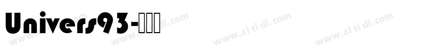 Univers93字体转换