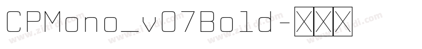 CPMono_v07Bold字体转换