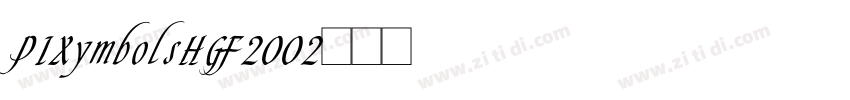 PIXymbolsHGF2002字体转换