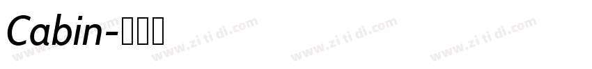 Cabin字体转换