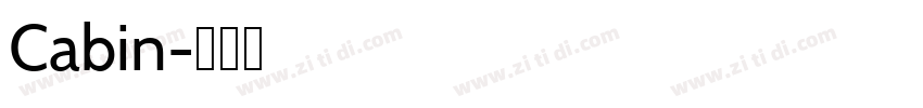 Cabin字体转换