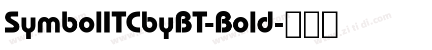 SymbolITCbyBT-Bold字体转换