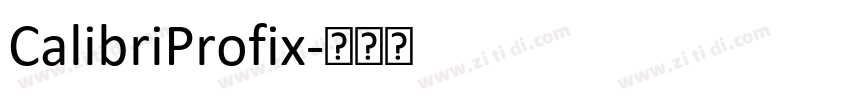 CalibriProfix字体转换