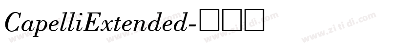 CapelliExtended字体转换