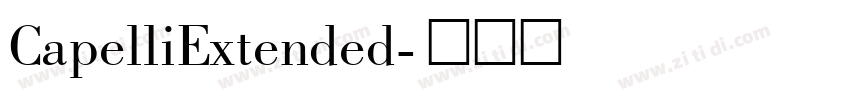CapelliExtended字体转换