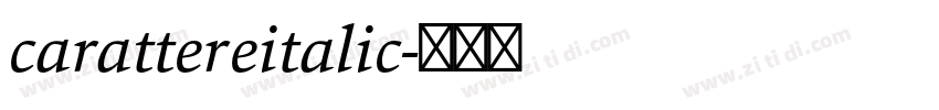 carattereitalic字体转换