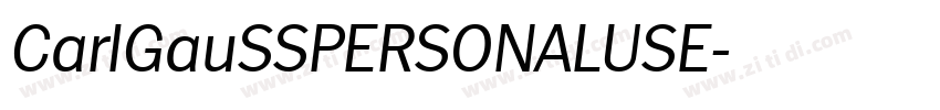 CarlGauSSPERSONALUSE字体转换