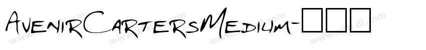 AvenirCartersMedium字体转换