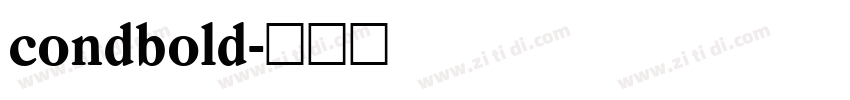 condbold字体转换