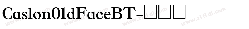 Caslon01dFaceBT字体转换
