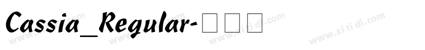 Cassia_Regular字体转换