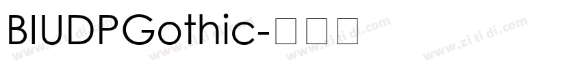 BIUDPGothic字体转换