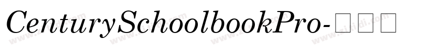 CenturySchoolbookPro字体转换