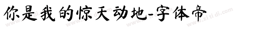 你是我的惊天动地字体转换