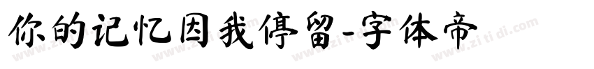 你的记忆因我停留字体转换