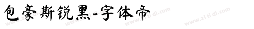包豪斯锐黑字体转换