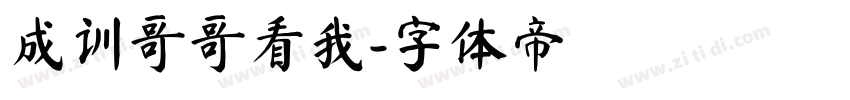 成训哥哥看我字体转换
