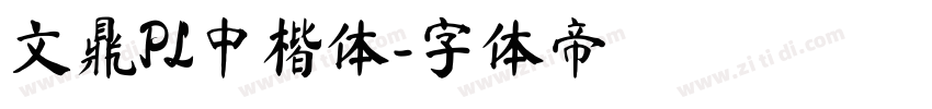 文鼎PL中楷体字体转换
