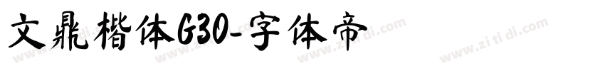 文鼎楷体G30字体转换