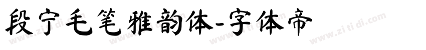 段宁毛笔雅韵体字体转换