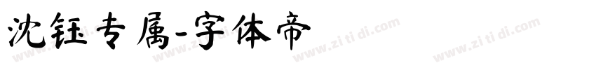 沈钰专属字体转换
