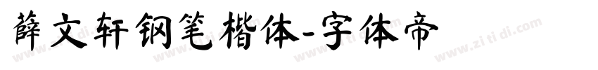 薛文轩钢笔楷体字体转换