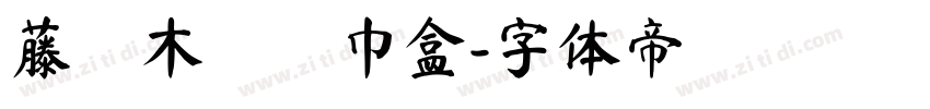 藤編木質紙巾盒字体转换
